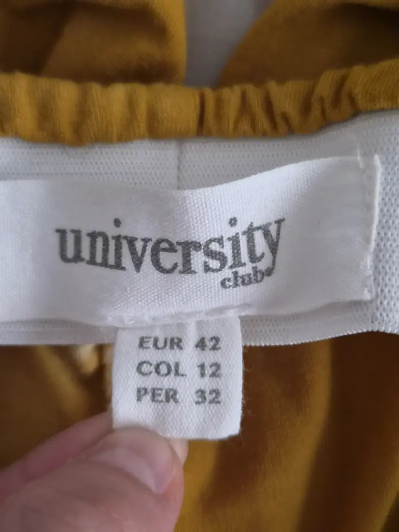 Pantalones anchos tie-dye mostaza University Club - 3