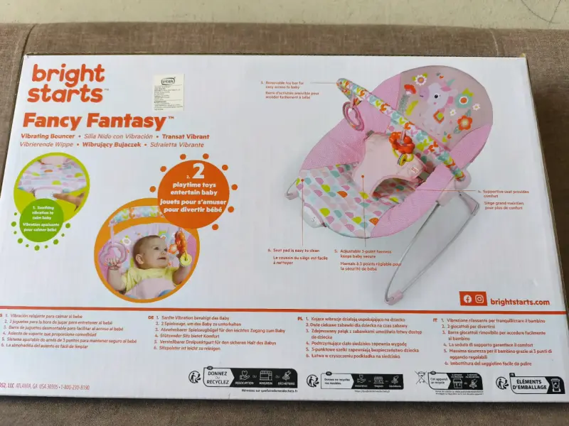 Silla Nido Vibratoria Bright Starts Fancy Fantasy - 2