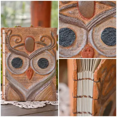 Cuaderno artesanal con diseño en relieve. - miniatura 3