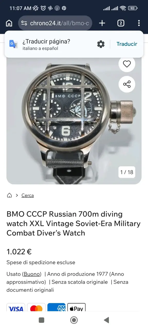 Reloj de pulsera estilo soviético con correa negra - 4