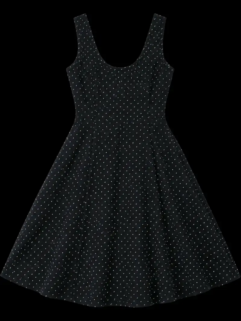 Vestido negro con lunares Sfera Casual - 1