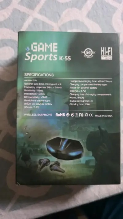 Audífonos Inalámbricos Deportivos K-55 con Estuche - miniatura 3