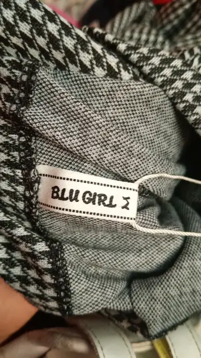 Pantalones a cuadros con lazo Blu Girl - miniatura 2