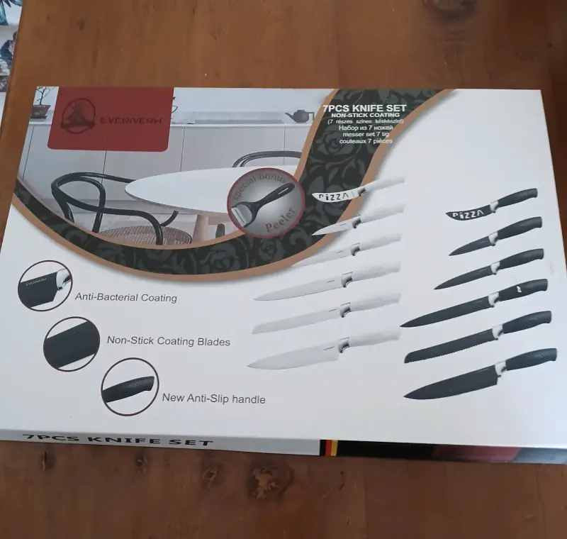 Set de cuchillos antiadherentes Everrich 7 piezas - 1