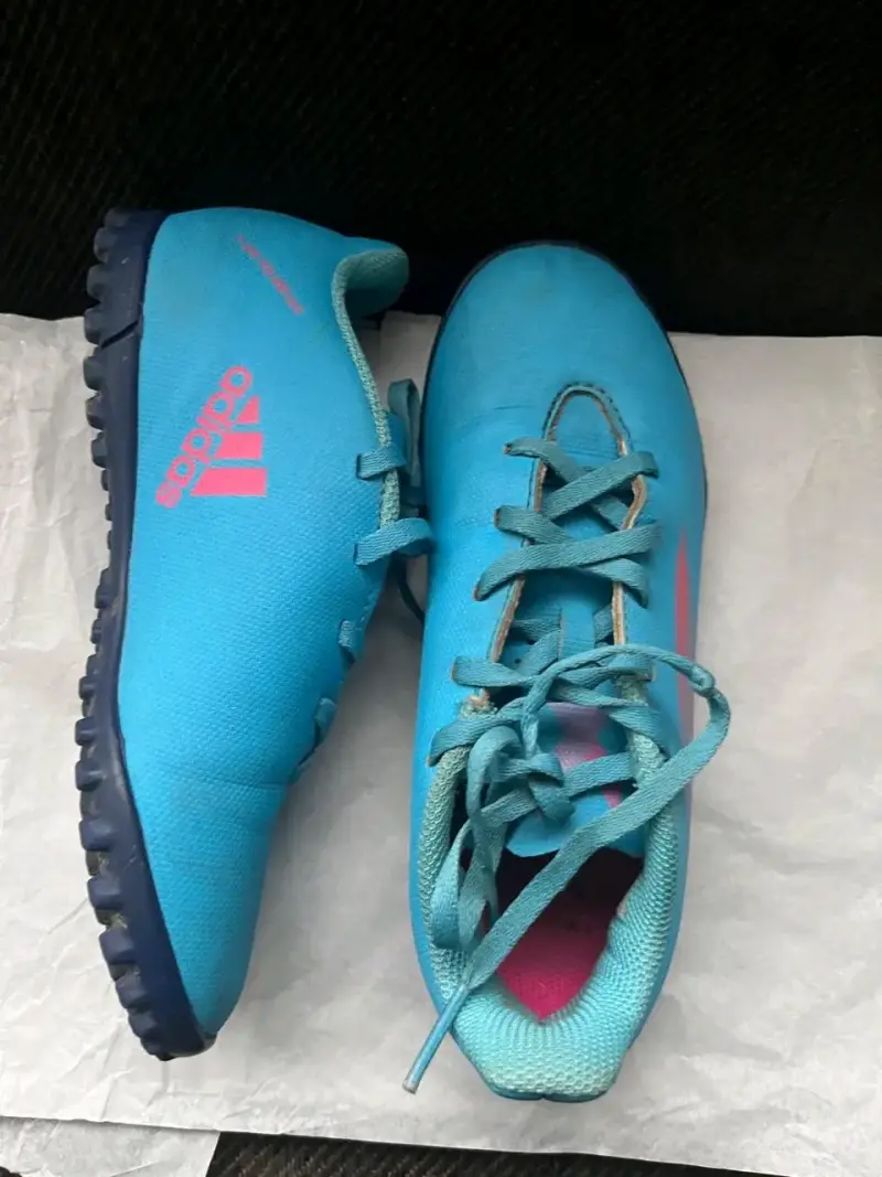 Zapatillas de fútbol Adidas turquesa para césped a - 3