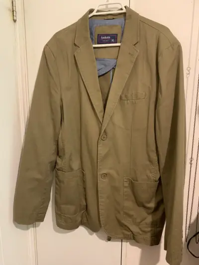 Blazer casual verde oliva para hombre talla XL - miniatura 1