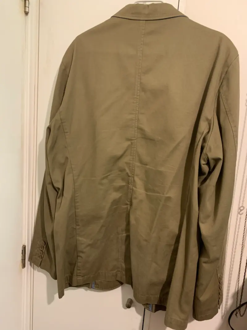 Blazer casual verde oliva para hombre talla XL - 2