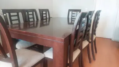 Juego de Comedor de Madera de lenga con 8 Sillas - miniatura 1