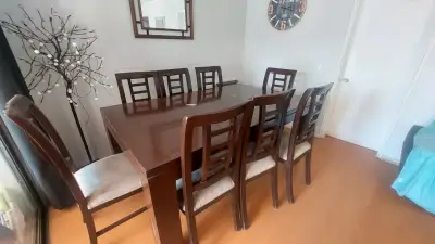 Juego de Comedor de Madera de lenga con 8 Sillas - miniatura 2