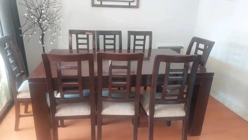 Juego de Comedor de Madera de lenga con 8 Sillas - 5