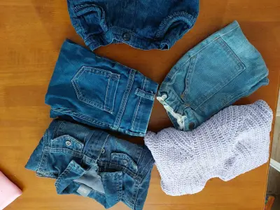 Conjunto de jeans y suéter para bebé niña - miniatura 1