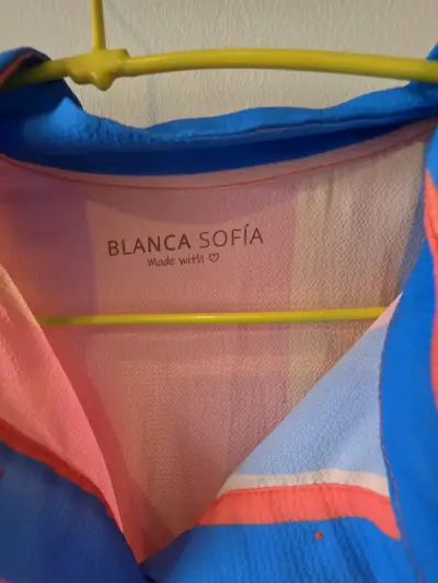 Vestido camisero a rayas multicolor Blanca Sofía - miniatura 2