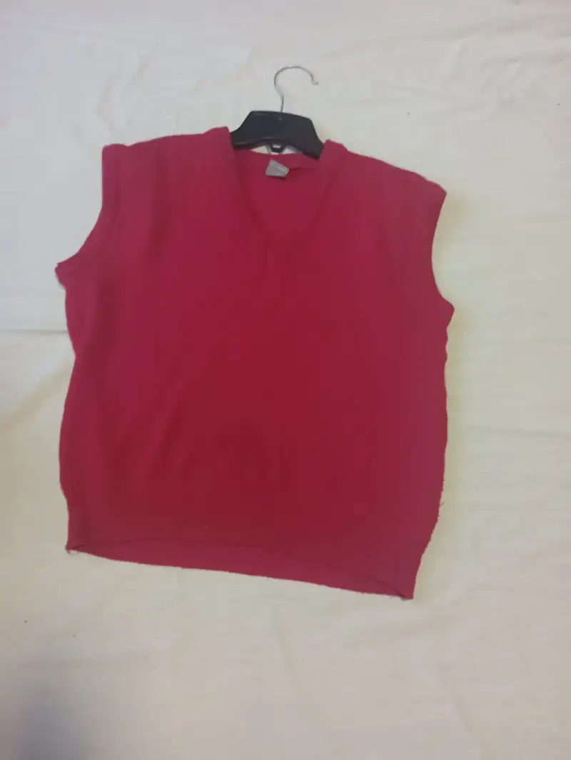 Chaleco sin mangas rojo para hombre