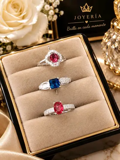 Set de Joyas de Plata con Piedras Preciosas - miniatura 1