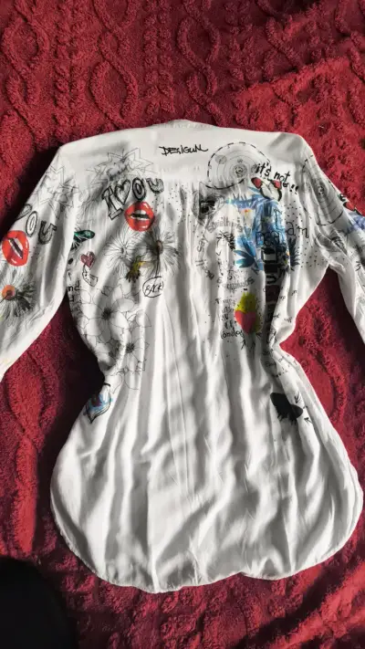 Blusa Desigual estampada blanca de manga larga - miniatura 5