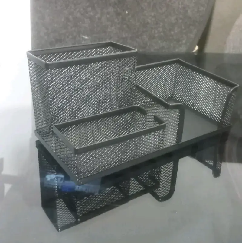Organizador de escritorio metálico negro - 2
