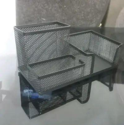 Organizador de escritorio metálico negro - miniatura 2