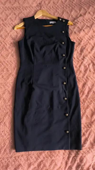 Vestido azul con botones Calvin Klein - miniatura 1