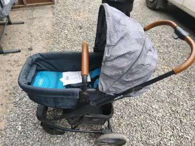 Coche de bebé Bebesit con silla azul - miniatura 3