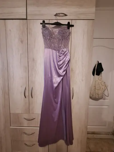 Vestido de Fiesta Largo Lila con Lentejuelas - miniatura 2