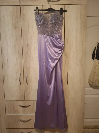 Vestido de Fiesta Largo Lila con Lentejuelas - miniatura 3
