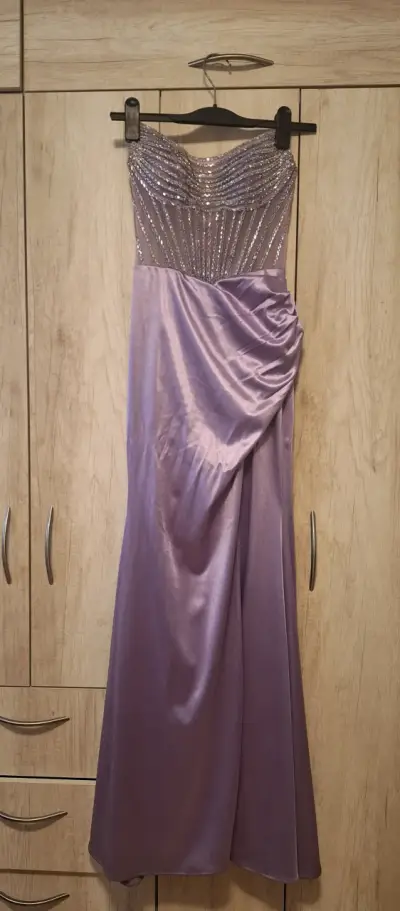 Vestido de Fiesta Largo Lila con Lentejuelas - miniatura 4