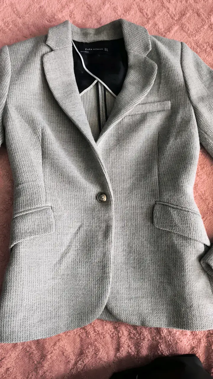 Blazer gris para mujer Zara Woman