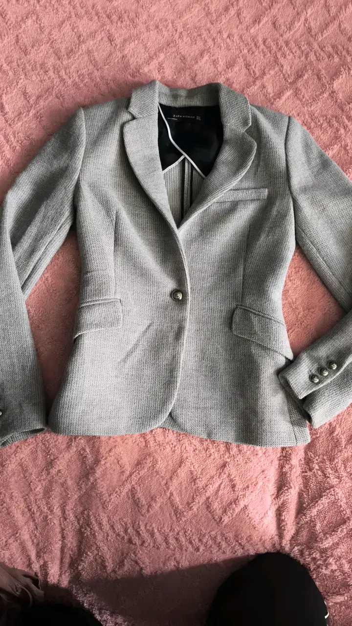Blazer gris para mujer Zara Woman - 3