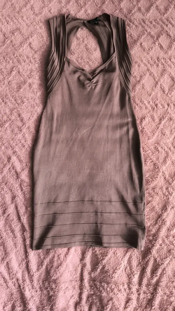 Vestido sin mangas color marrón Bebe