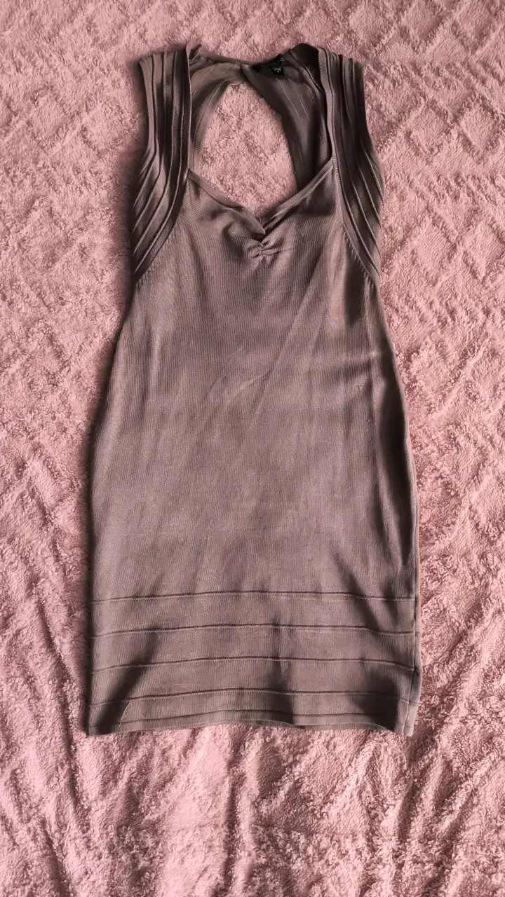 Vestido sin mangas color marrón Bebe - 2