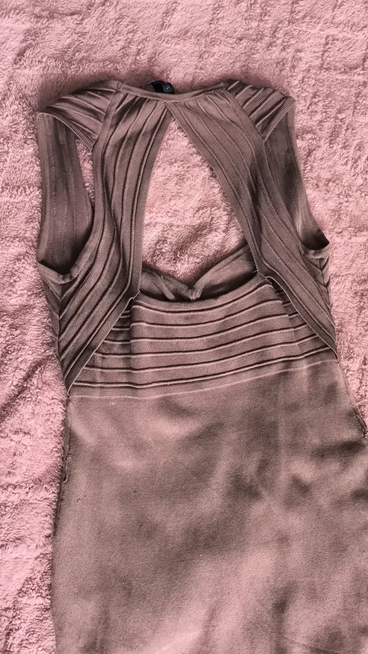 Vestido sin mangas color marrón Bebe - 4
