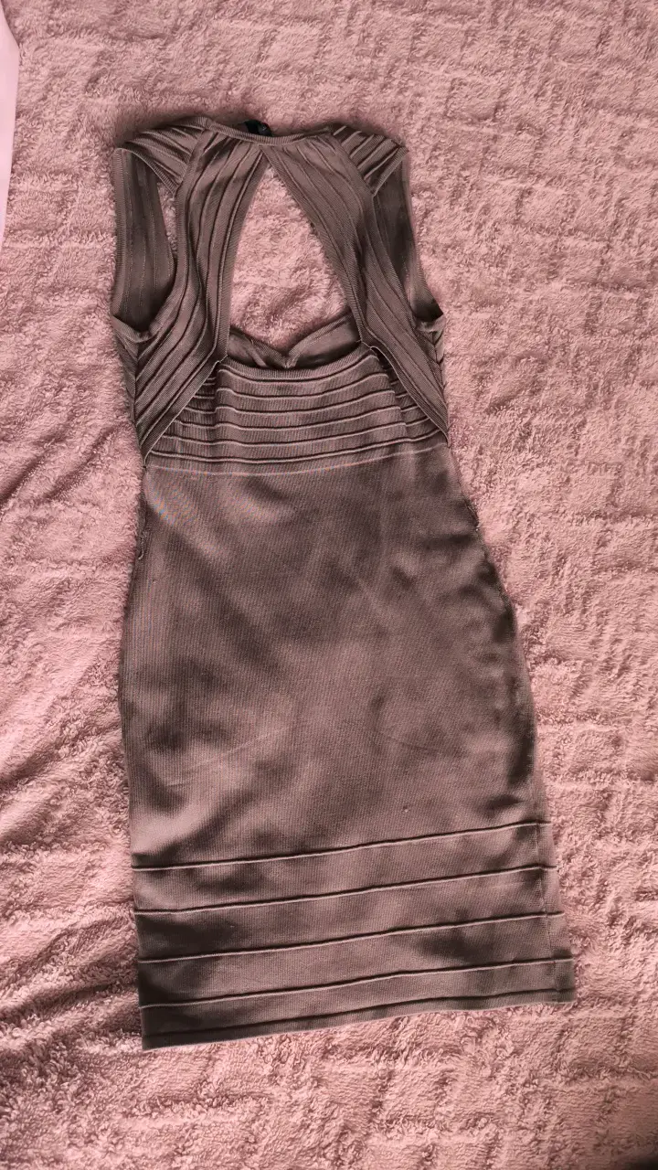 Vestido sin mangas color marrón Bebe - 5