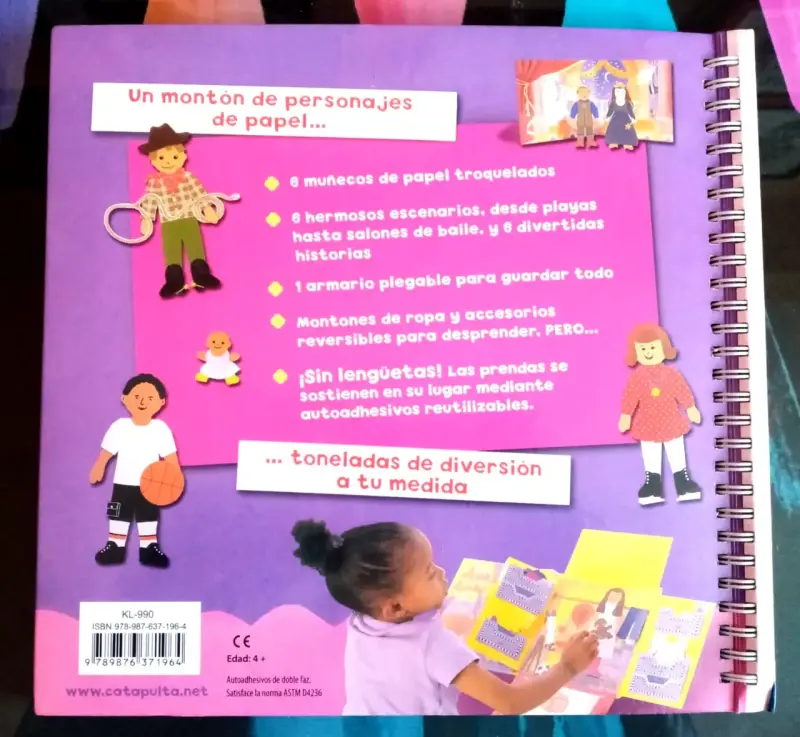 Libro didáctico de muñecos de papel para niños - 2