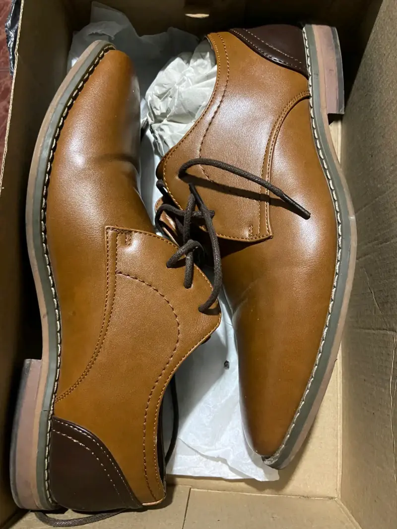 Zapatos de vestir para hombre en negro y marr - 2