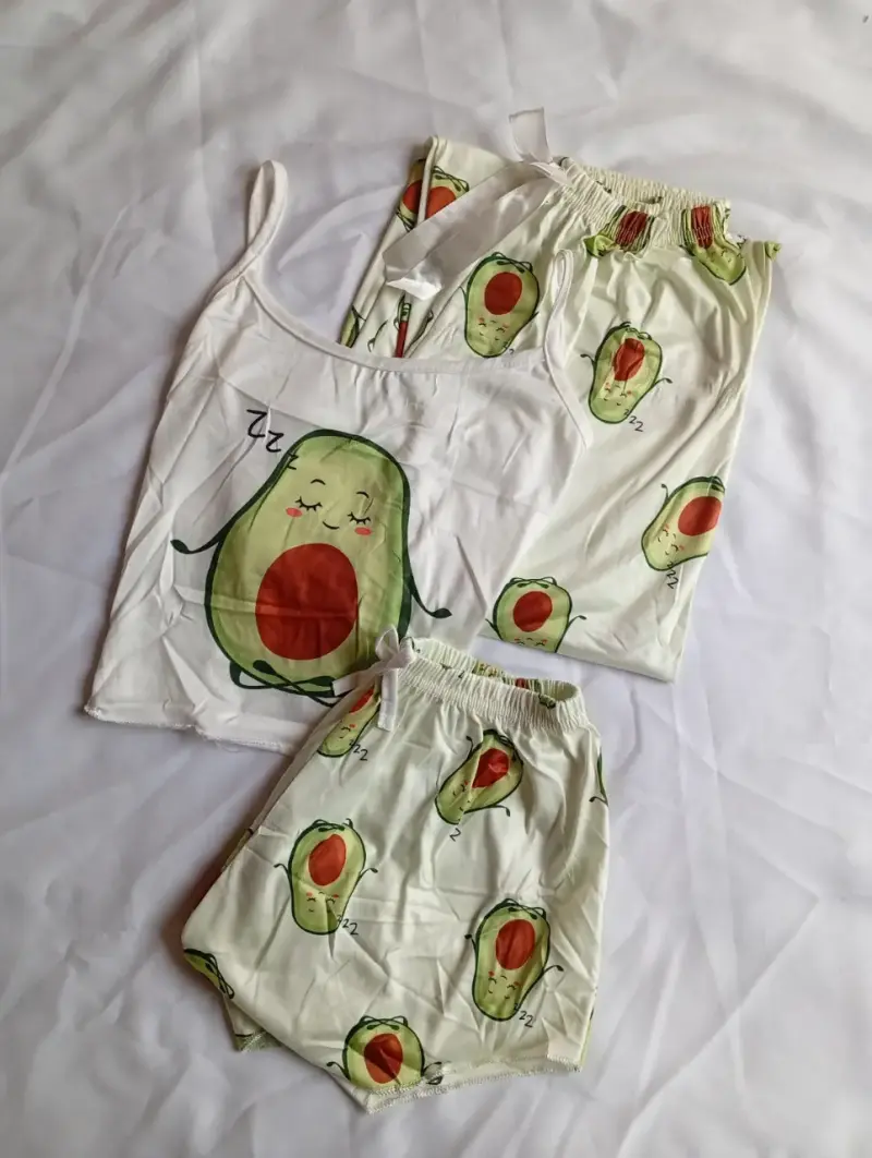 Pijamas de mujer con estampado de aguacate - 1