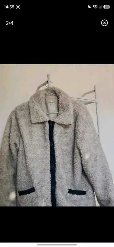 Chaqueta de lana sintética gris Index Basics - miniatura 2