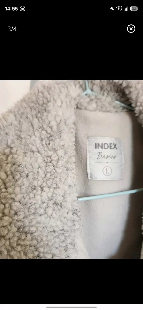 Chaqueta de lana sintética gris Index Basics - 3