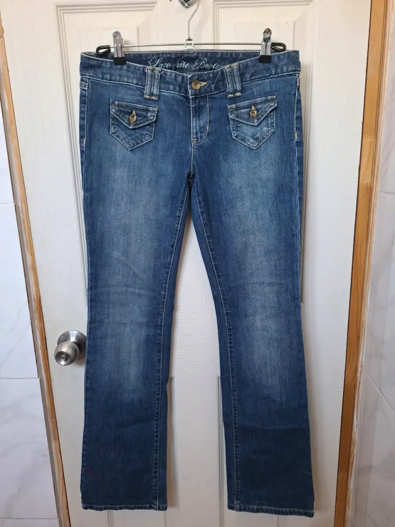Jeans de mujer azul tiro bajo - 1