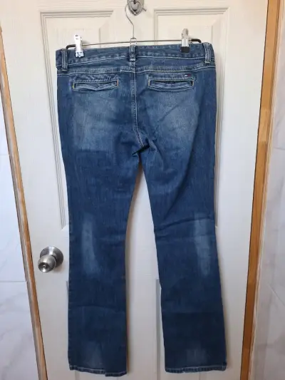 Jeans de mujer azul tiro bajo - miniatura 2