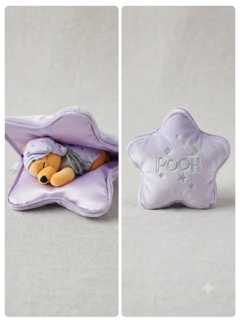 Peluche Winnie the Pooh con cojín estrella