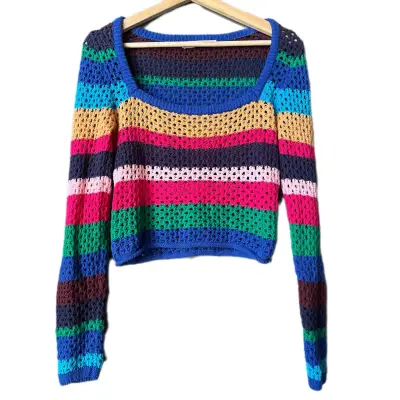 Suéter Zara de punto multicolor para mujer - miniatura 1