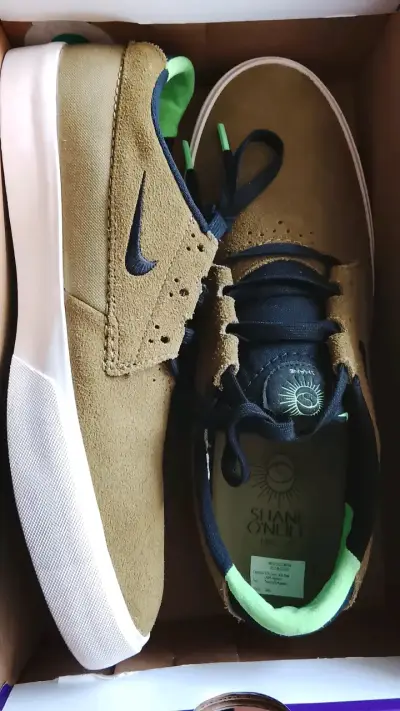 Zapatillas Nike SB Shane color marrón y verde - miniatura 3