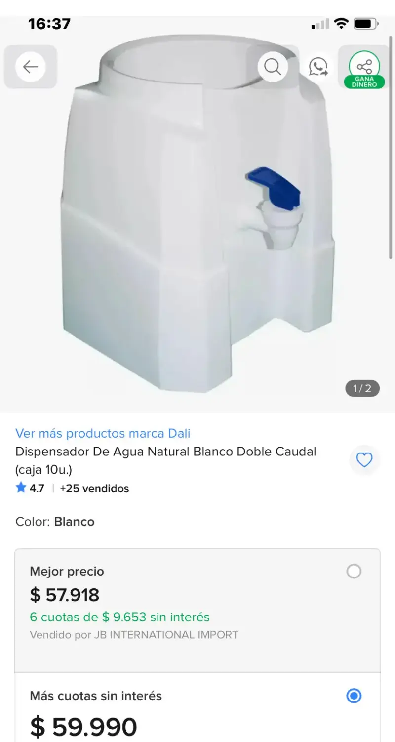 Dispensador de Agua Purificada Bollenes Blanco - 4
