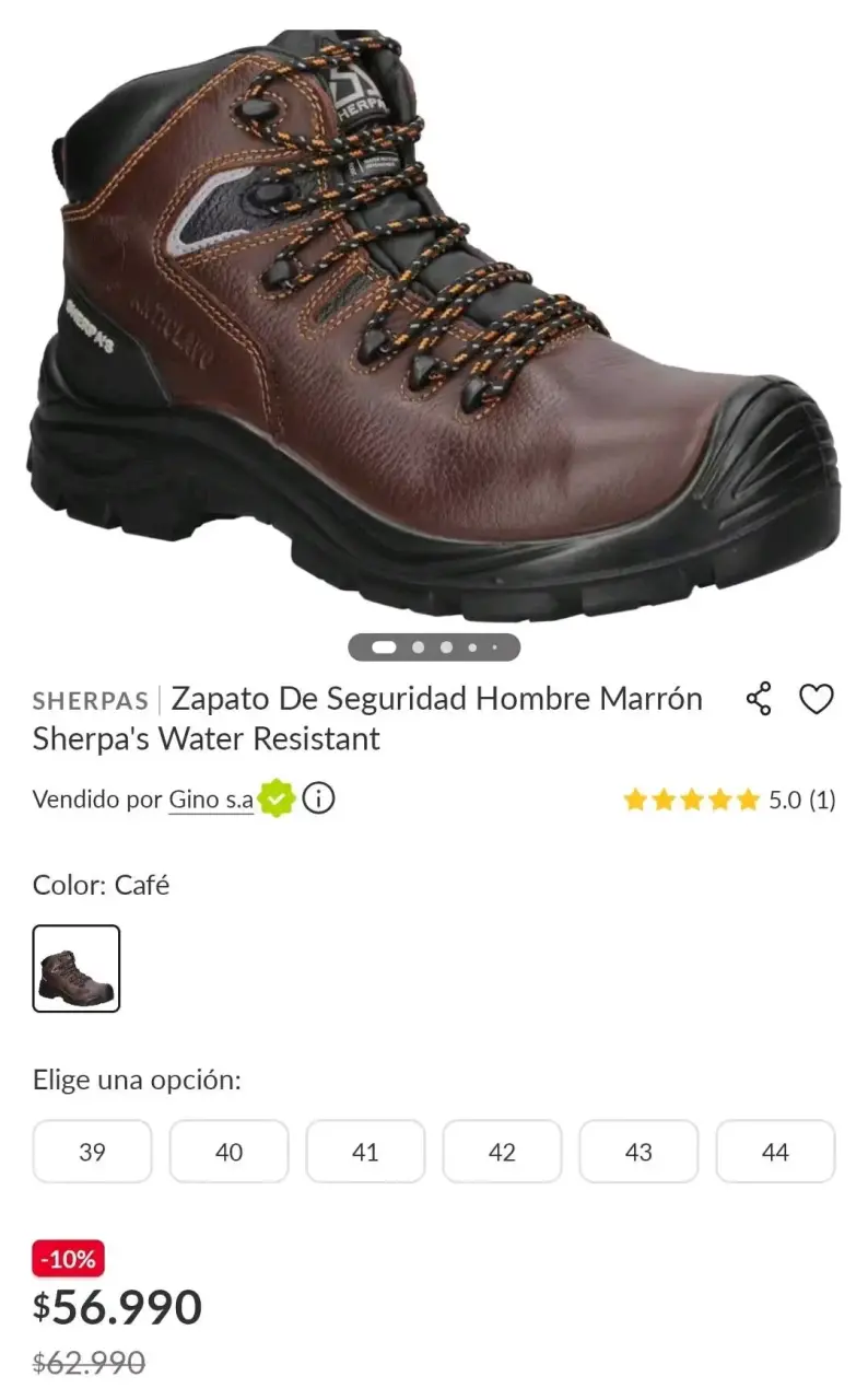 Botas de Seguridad Marrón Sherpa Water Resistant - 2