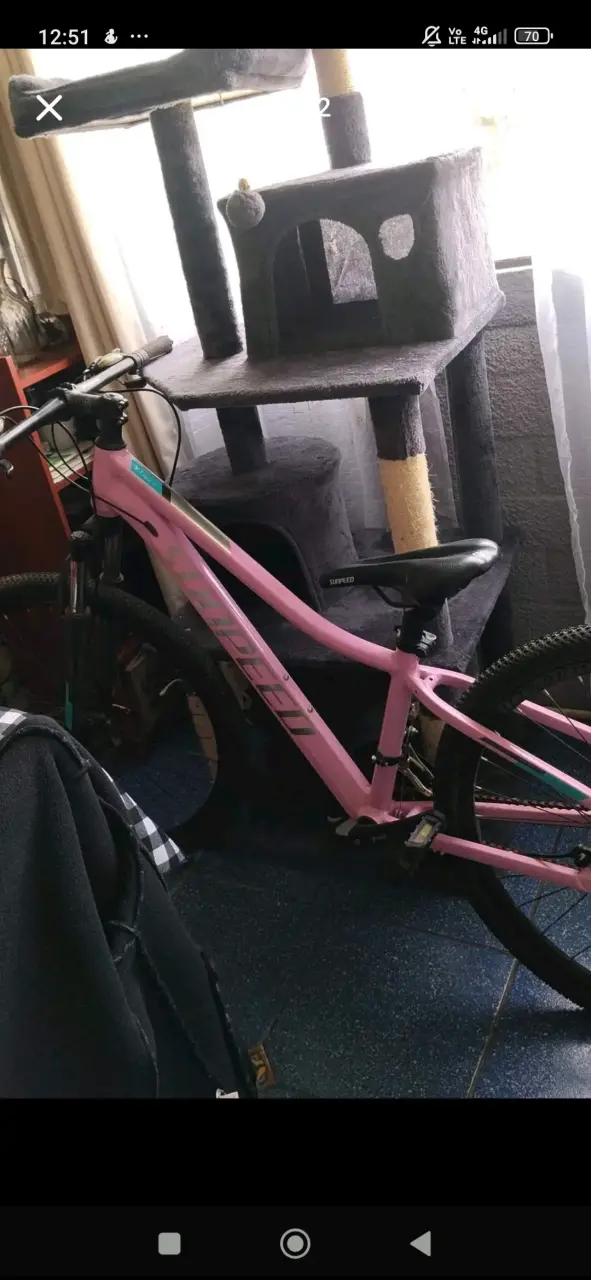 Bicicleta de montaña rosa Sunpeed en buen estado - 2