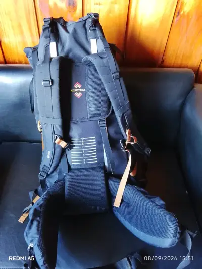 Mochila de senderismo ajustable negra - miniatura 1