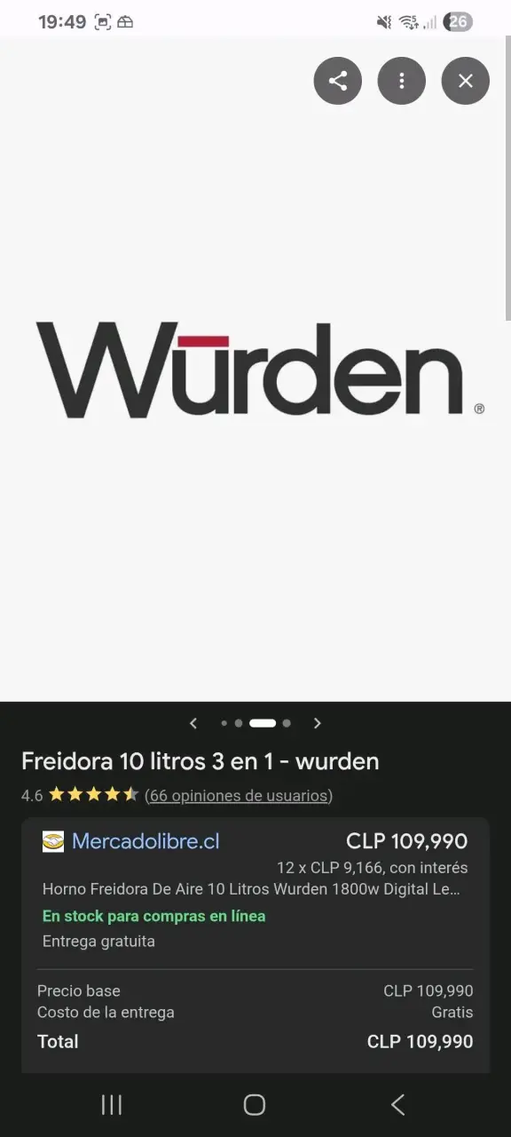 Freidora de Aire 10 Litros 3 en 1 Würden - 1