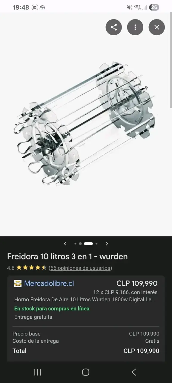 Freidora de Aire 10 Litros 3 en 1 Würden - 3