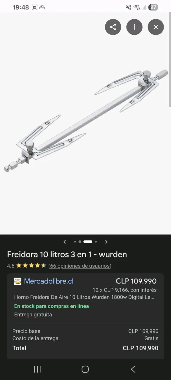 Freidora de Aire 10 Litros 3 en 1 Würden - 5