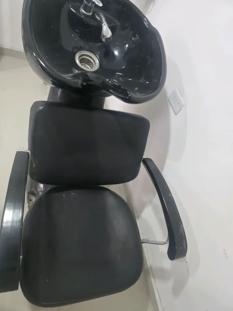 Lavacabezas de Peluquería Negro con Silla - 3